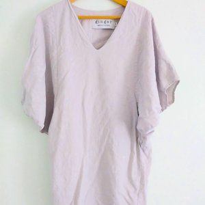 Linen Minimalist Caftan Dress with Dolman Sleeves